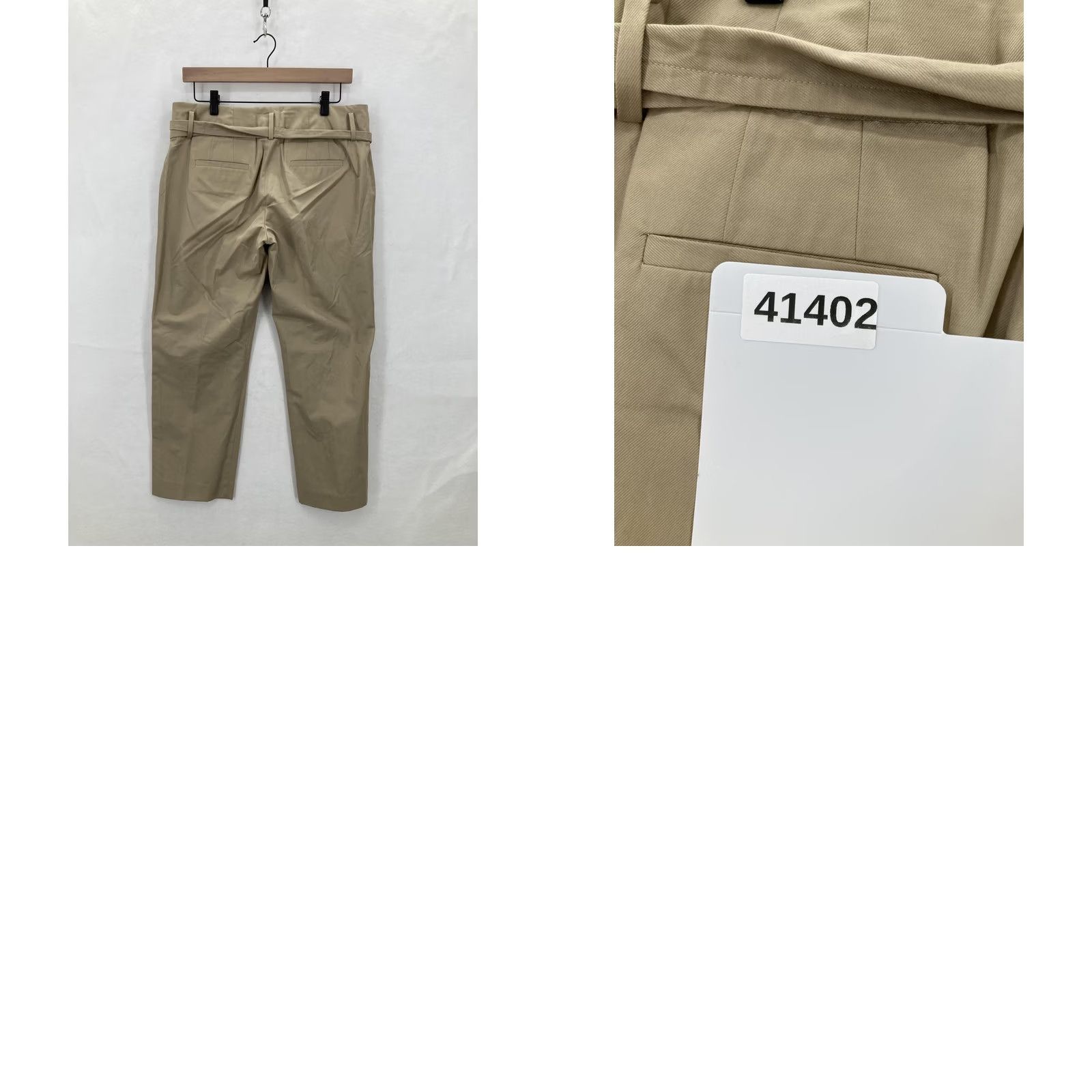 Banana Republic VINTAGE Banana Republic Pants Womens 10 Khaki Tie Waist Crop Pleated Tapered Belted NWT Size 32" / US 10 / IT 46 - 10 Thumbnail