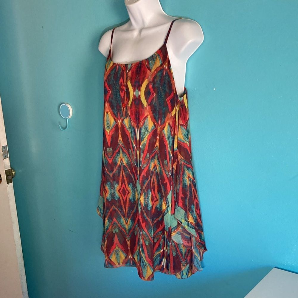 Alice + Olivia Alice & Olivia Rhi Size S Red Flouncy Mini Dress Adjustable Size S / US 4 / IT 40 - 4 Thumbnail