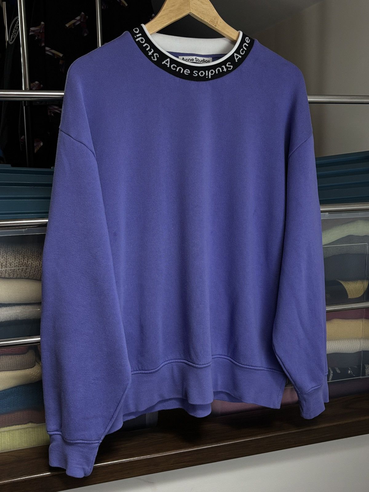 Acne Studios Acne Studios Mock Collar Logo Boxy Sweatshirt Crewneck Size US M / EU 48-50 / 2 - 2 Thumbnail
