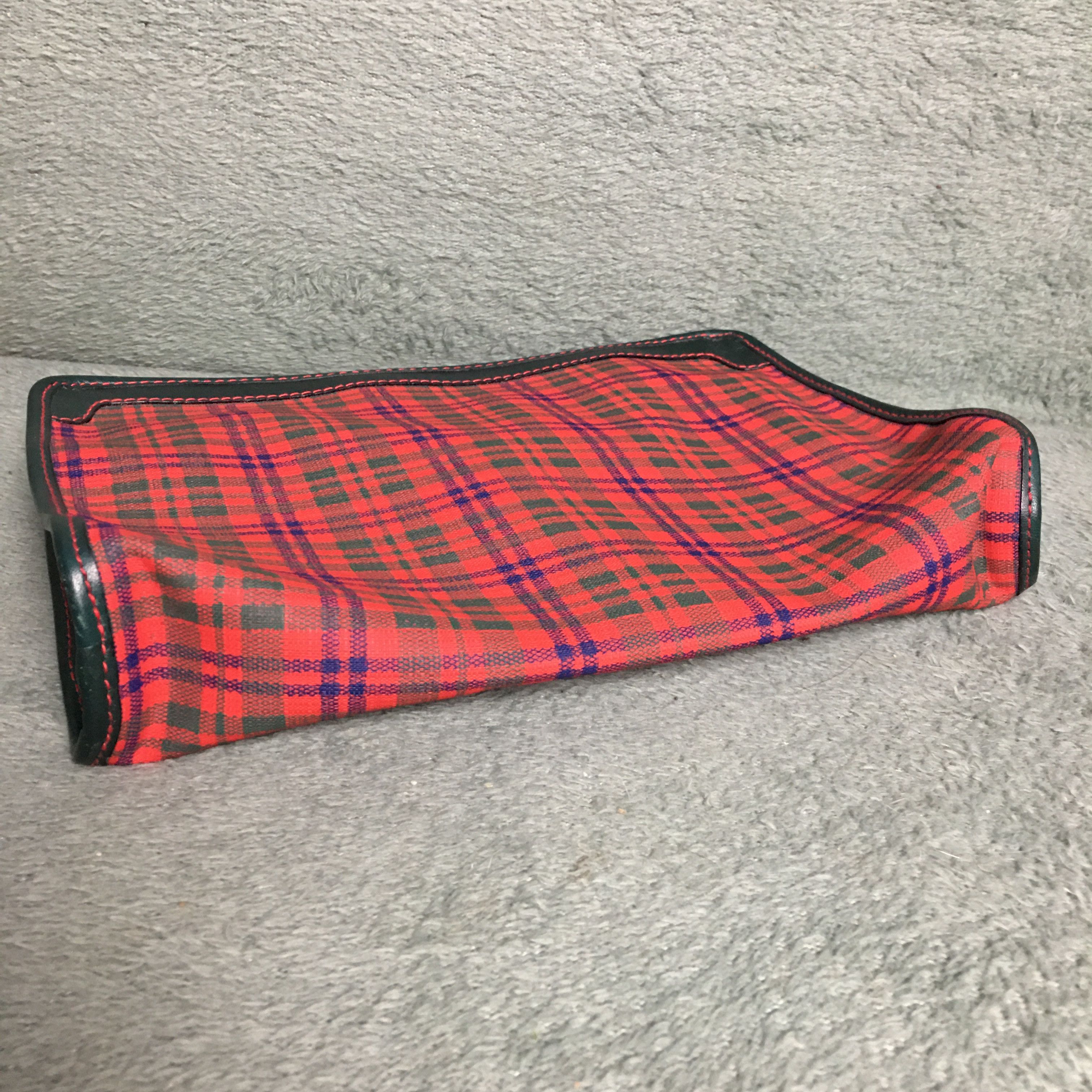 Lanvin LANVIN Paris Vintage Red Checkered Clutch Bag Size ONE SIZE - 3 Thumbnail