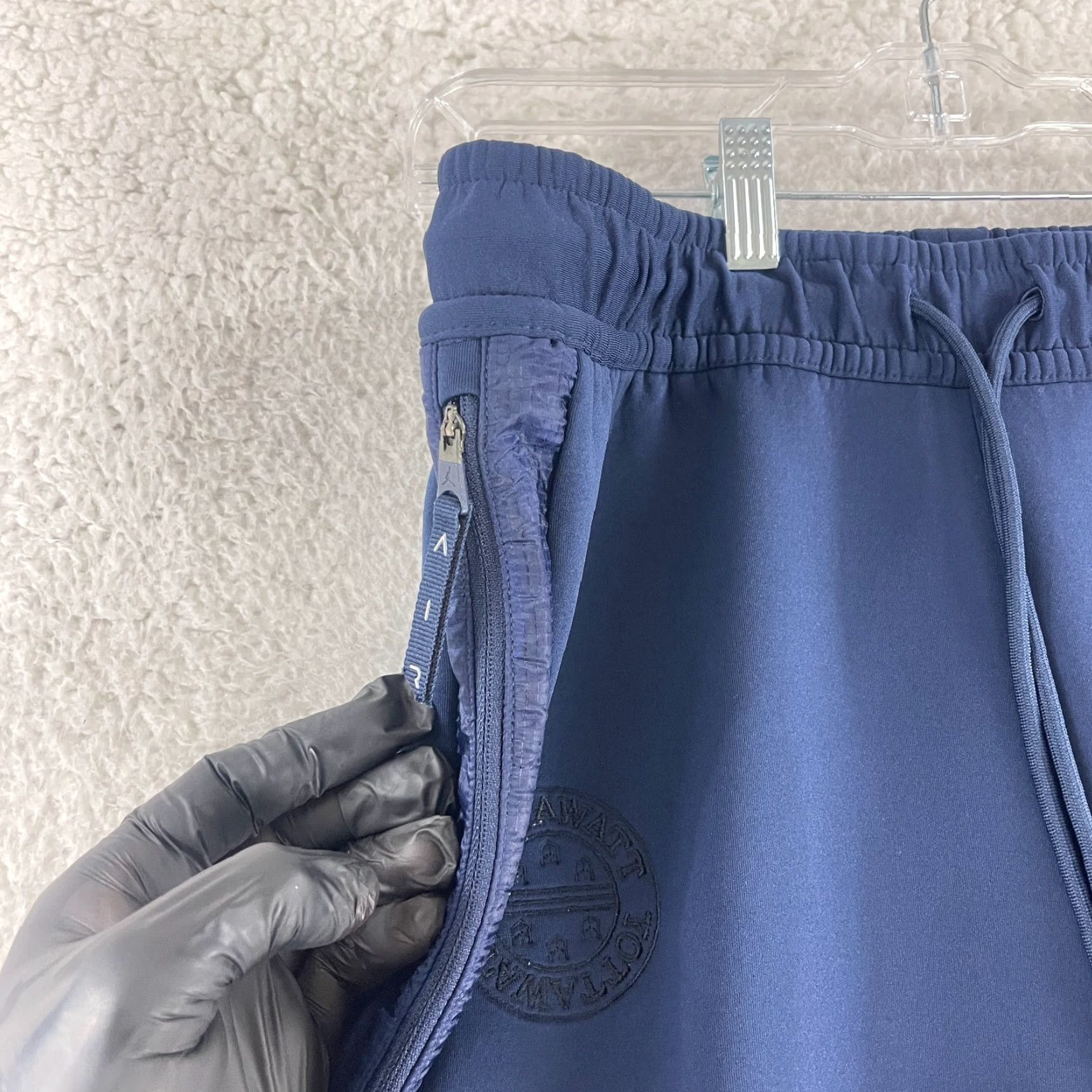 Jordan Brand Nike Jordan Training Game Pants Mens Medium Blue Pull On Drawstring Straight Leg Size US 31 - 4 Thumbnail