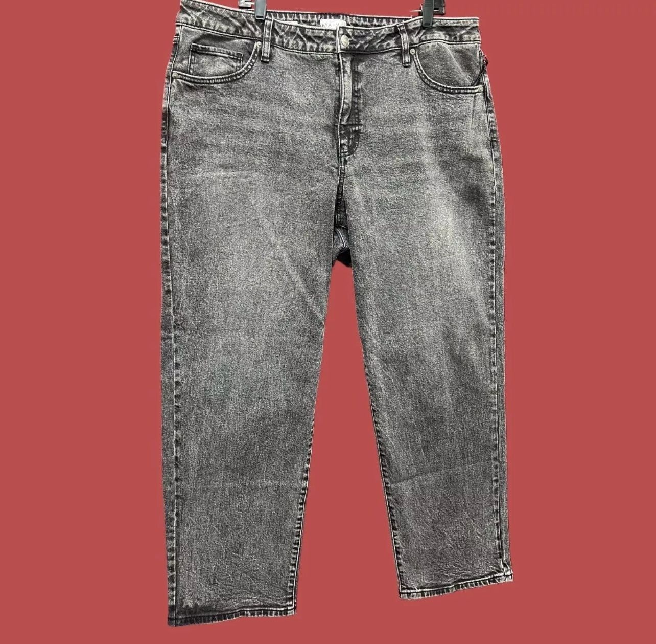 Other Ava & Viv - Women's High-Rise Straight Pants - Stretch - Bla Size 42" / US 20 - 17 Thumbnail