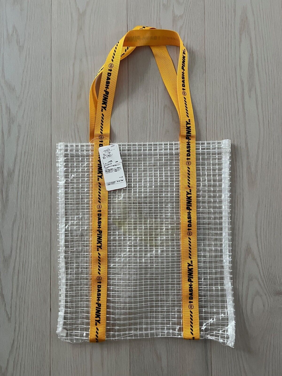 Other AS Dash PInky Transparent Grid Tote Bag Yellow Straps Size ONE SIZE - 1 Thumbnail