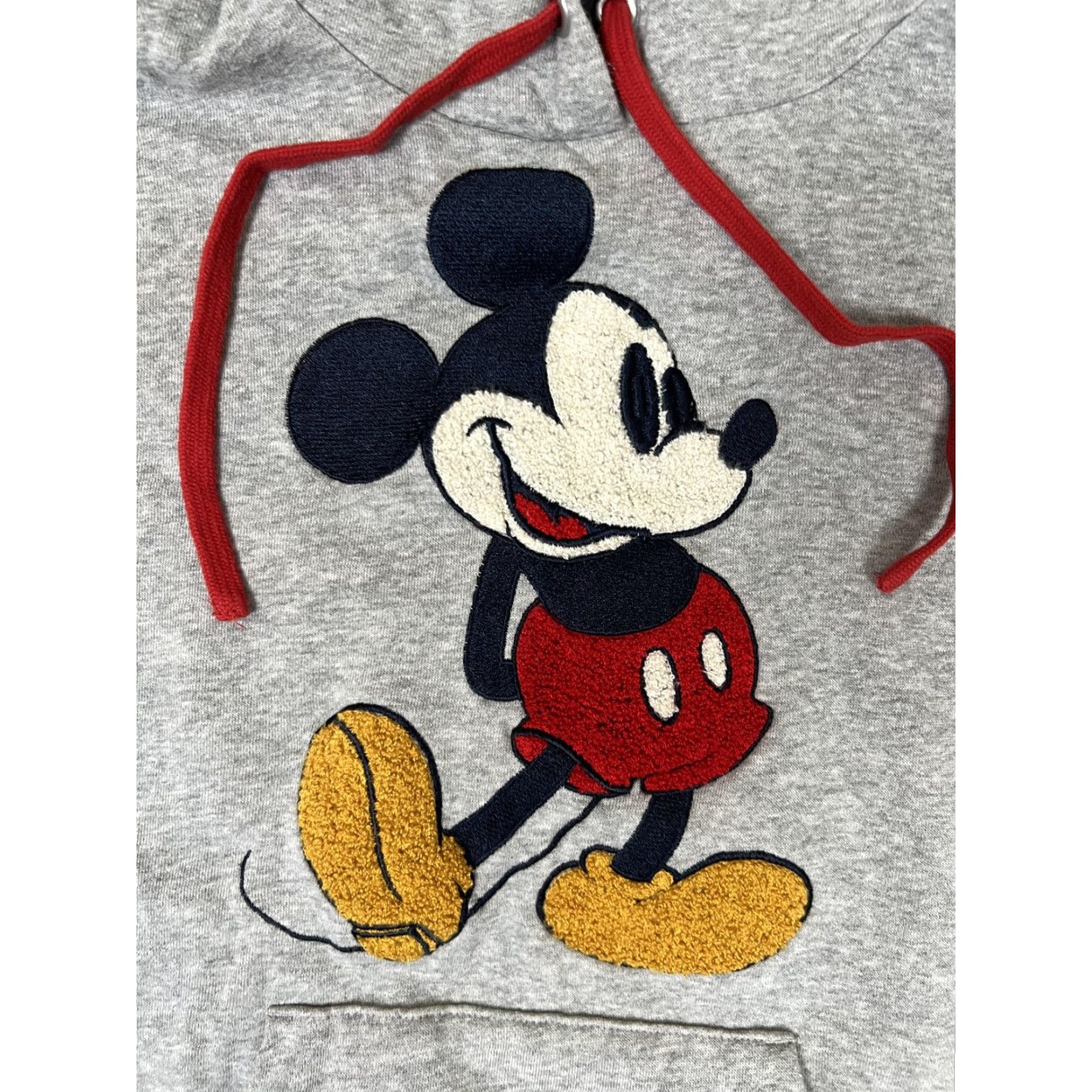 Disney Disney Hoodie Mickey Mouse Mens XS Gray Disneyland Embroidered Fleece Pullover Size US XS / EU 42 / 0 - 2 Thumbnail