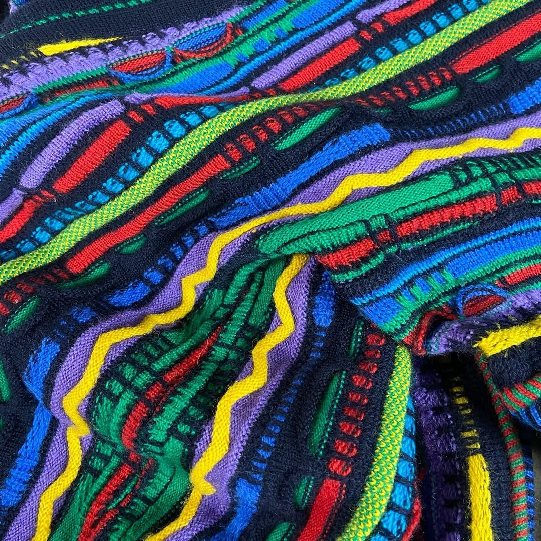 Designer × Kiwi Kiwi 3D coogi style Knit Cardigan Size US S / EU 44-46 / 1 - 5 Thumbnail