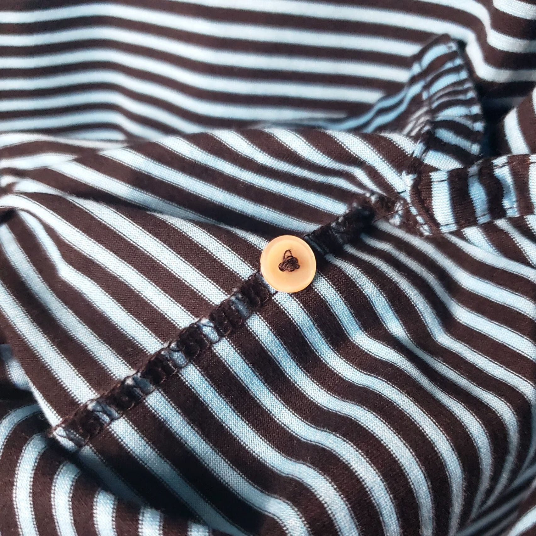 Peter Millar Peter Millar Striped Golf Polo-100% Cotton Turquoise/Black-Size L-Short Sleeve-Black Mens Polo Size US L / EU 52-54 / 3 - 4 Thumbnail