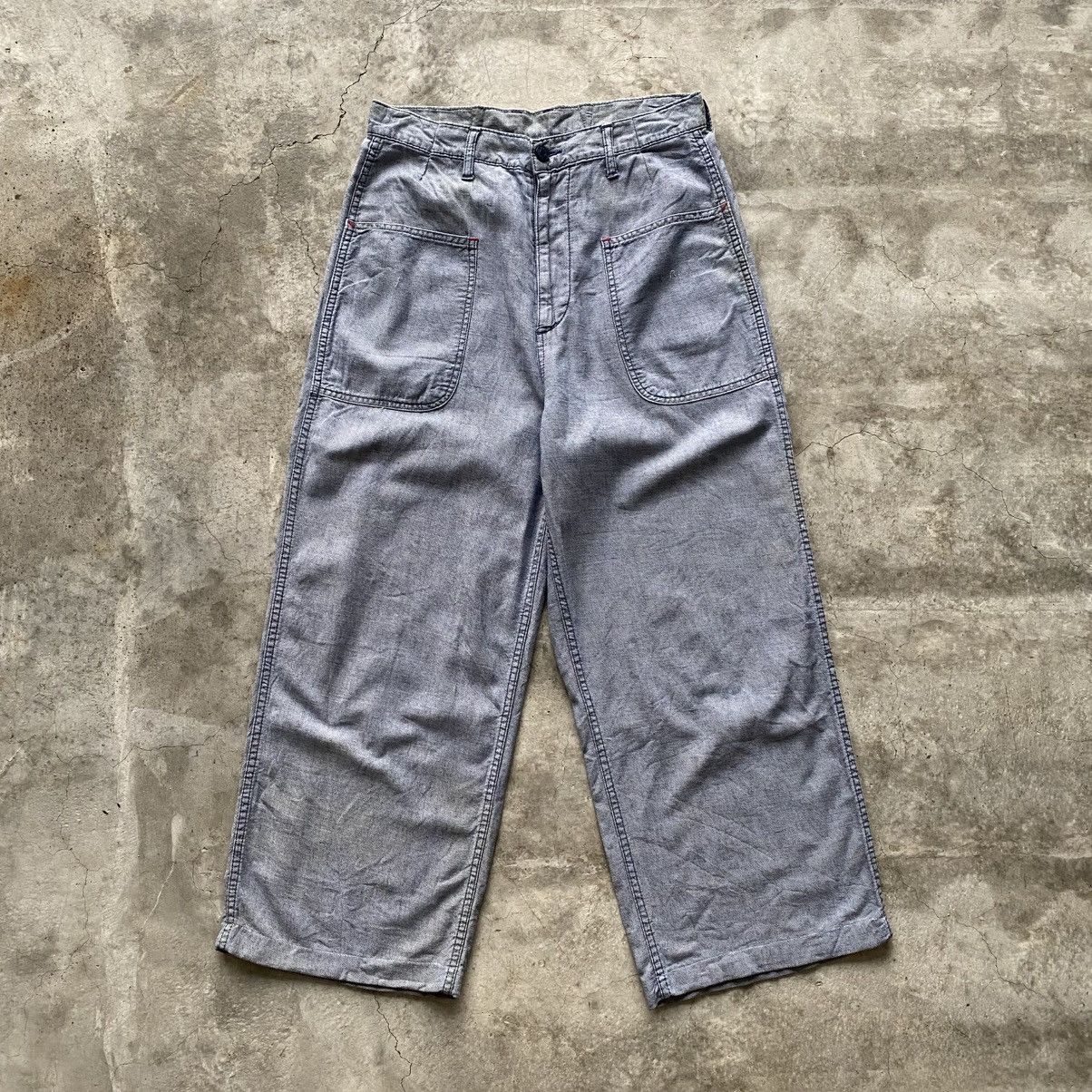 If Six Was Nine × Issey Miyake × Le Grande Bleu (L.G.B.) Vintage Hysteric Glamour Baggy Wide Pants w29 Size US 29 - 1 Thumbnail