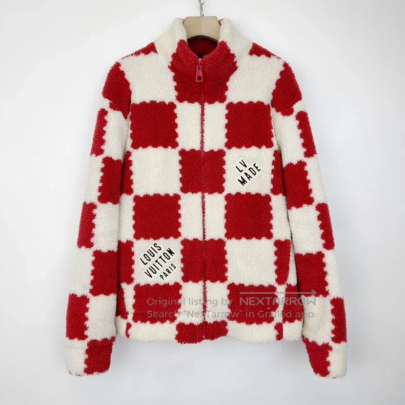Louis Vuitton Louis Vuitton Co-branded red and white checkerboard embroi Size US XL / EU 56 / 4 - 1 Thumbnail