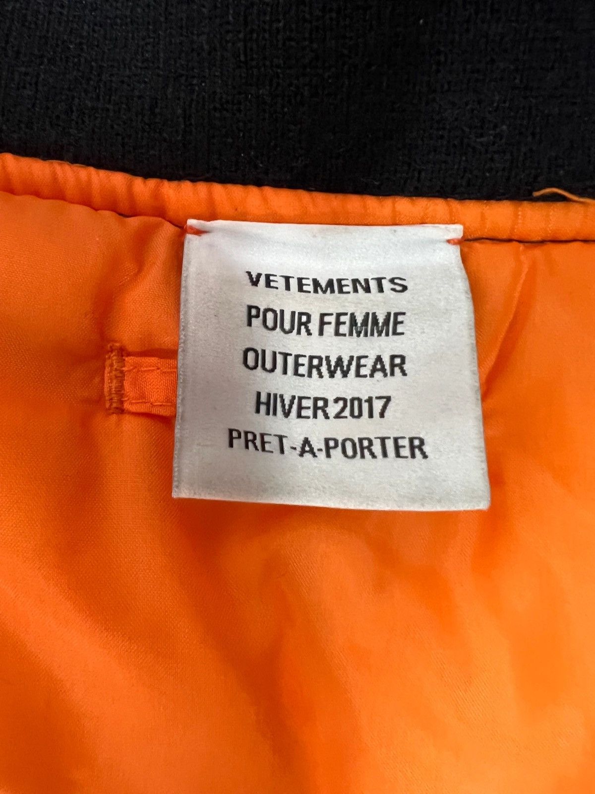 Vetements VETEMENTS AW16 REWORKED MA1 BOMBERJACKET BOMBER SZ:OS Size US XXL / EU 58 / 5 - 4 Thumbnail