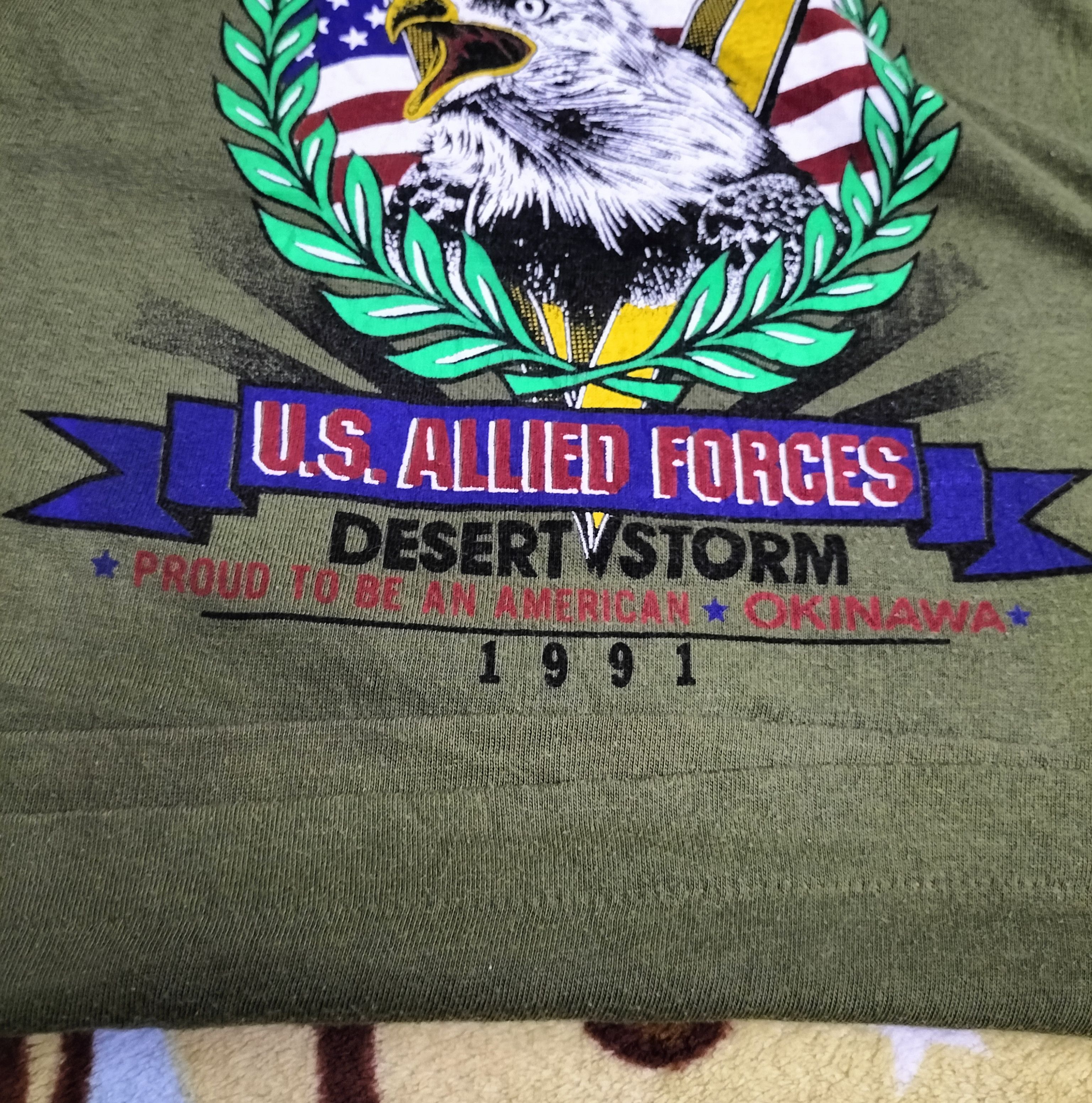 Vintage Vintage 1991 desert storm tank top green army Size US M / EU 48-50 / 2 - 5 Thumbnail