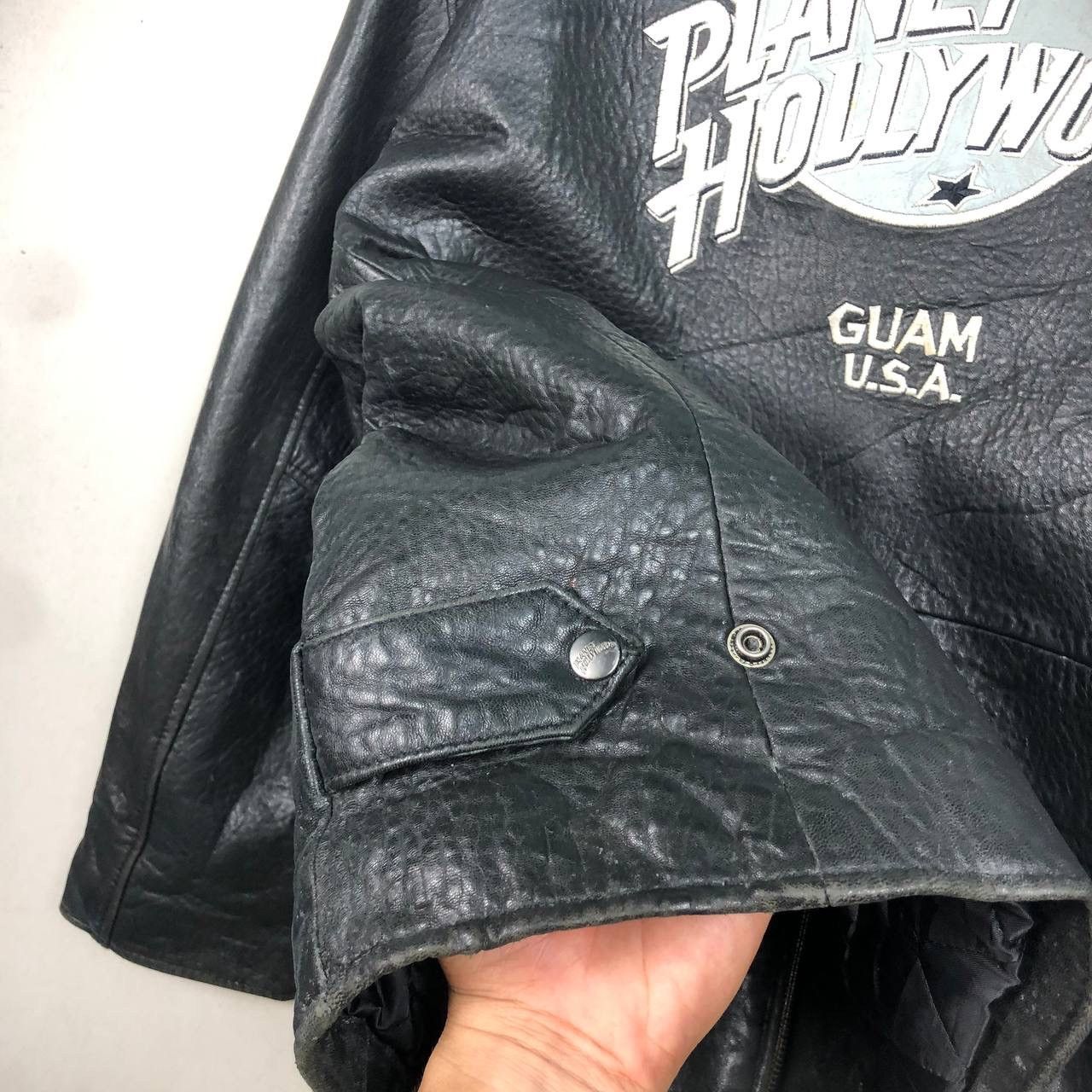 Planet Hollywood Vintage 90s Planet Hollywood Guam USA Leather Jacket Size US XL / EU 56 / 4 - 6 Thumbnail