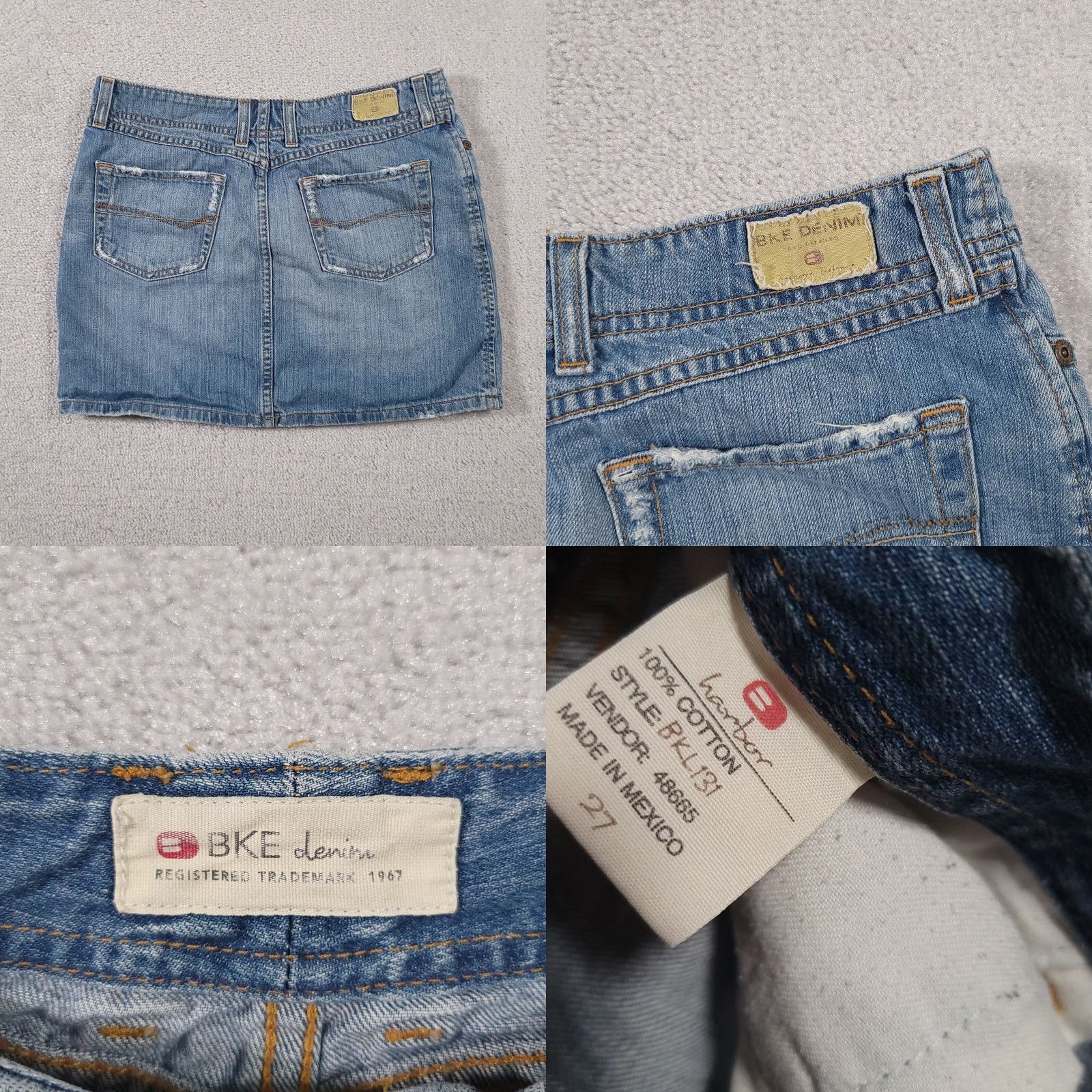 BKE Buckle BKE Denim Skirt Women's Size 27 Harbor Jean Skirt BKL131 Mini Distressed Skirt Women Girls Mens? Size 27" / US 4 / IT 40 - 8 Thumbnail