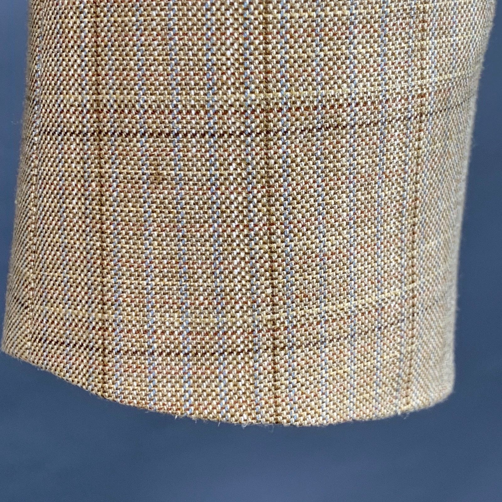 Pal Zileri Size 38 Regular Beige Grey Brown Window Pane Sport Coat Size 38R - 6 Thumbnail