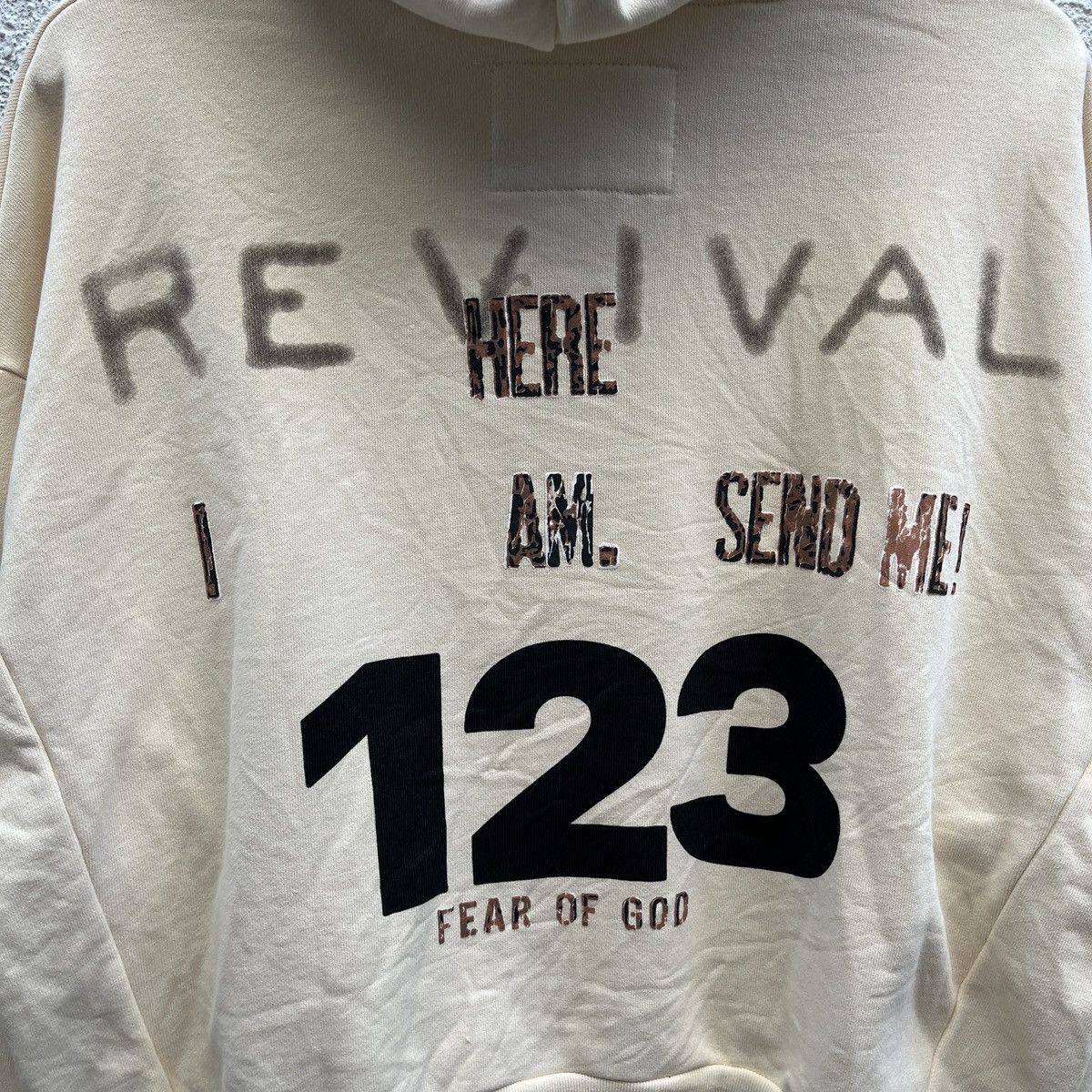 Fear of God × RRR-123 Fear of God - RRR-123 Revival Ivory Hoodie Size US S / EU 44-46 / 1 - 12 Thumbnail