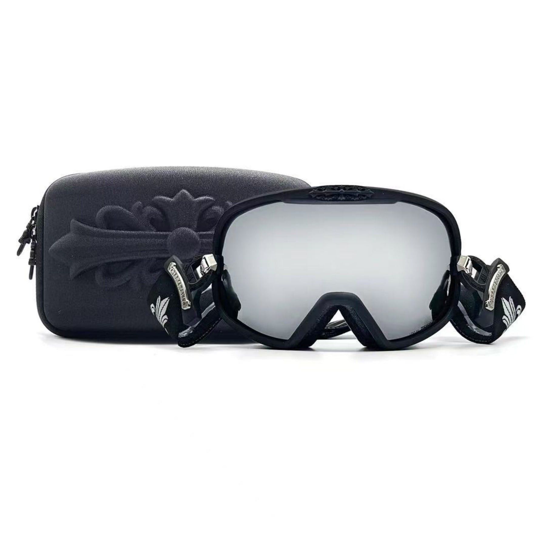 Chrome Hearts Chrome Hearts SILVER MORNING Black Ski Goggles Size ONE SIZE - 1 Thumbnail