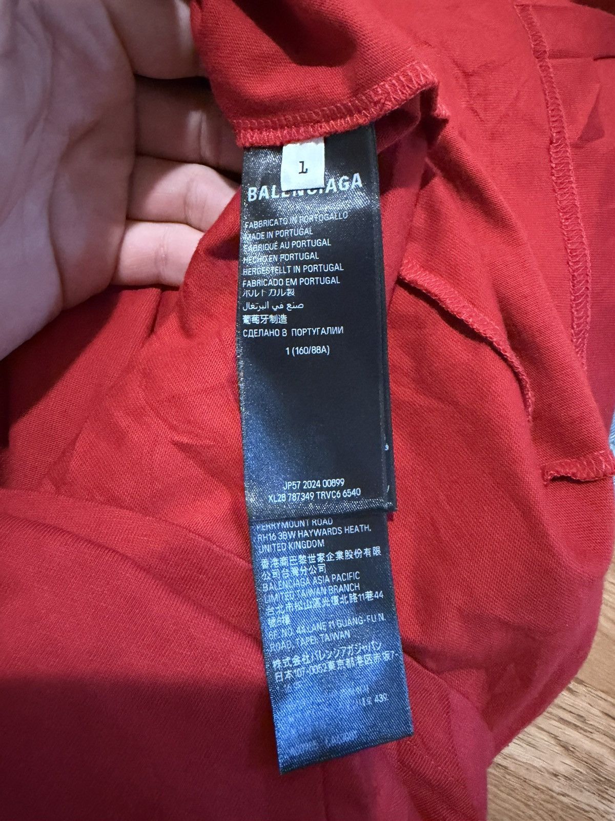 Balenciaga Balenciaga Keep Calm T shirt Red Size US L / EU 52-54 / 3 - 4 Thumbnail
