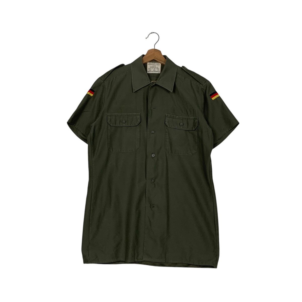 Vintage 80's R&A BECKER GmbH German Army Field Shirt #2726-C123 Size US L / EU 52-54 / 3 - 1 Thumbnail