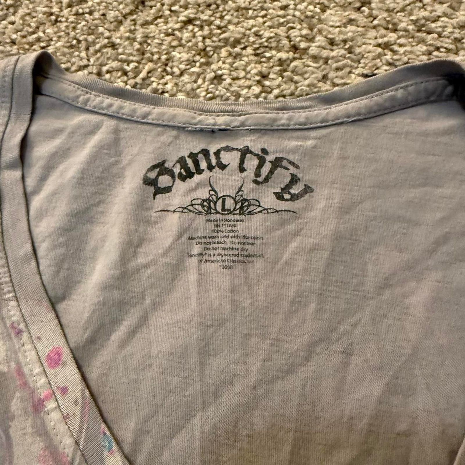 Sanctuary Sanctify T-Shirt Top Women's L 100% Cotton Short Sleeve Y2K Size L / US 10 / IT 46 - 5 Thumbnail