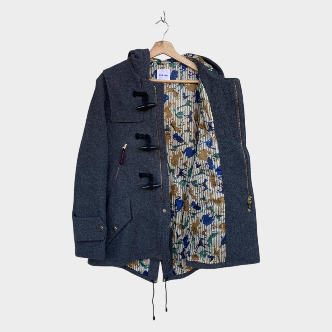 Ne-Net Né-net Issey Miyake Japan Designer Wool Toggle Duffle Coat Size US M / EU 48-50 / 2 - 1 Thumbnail