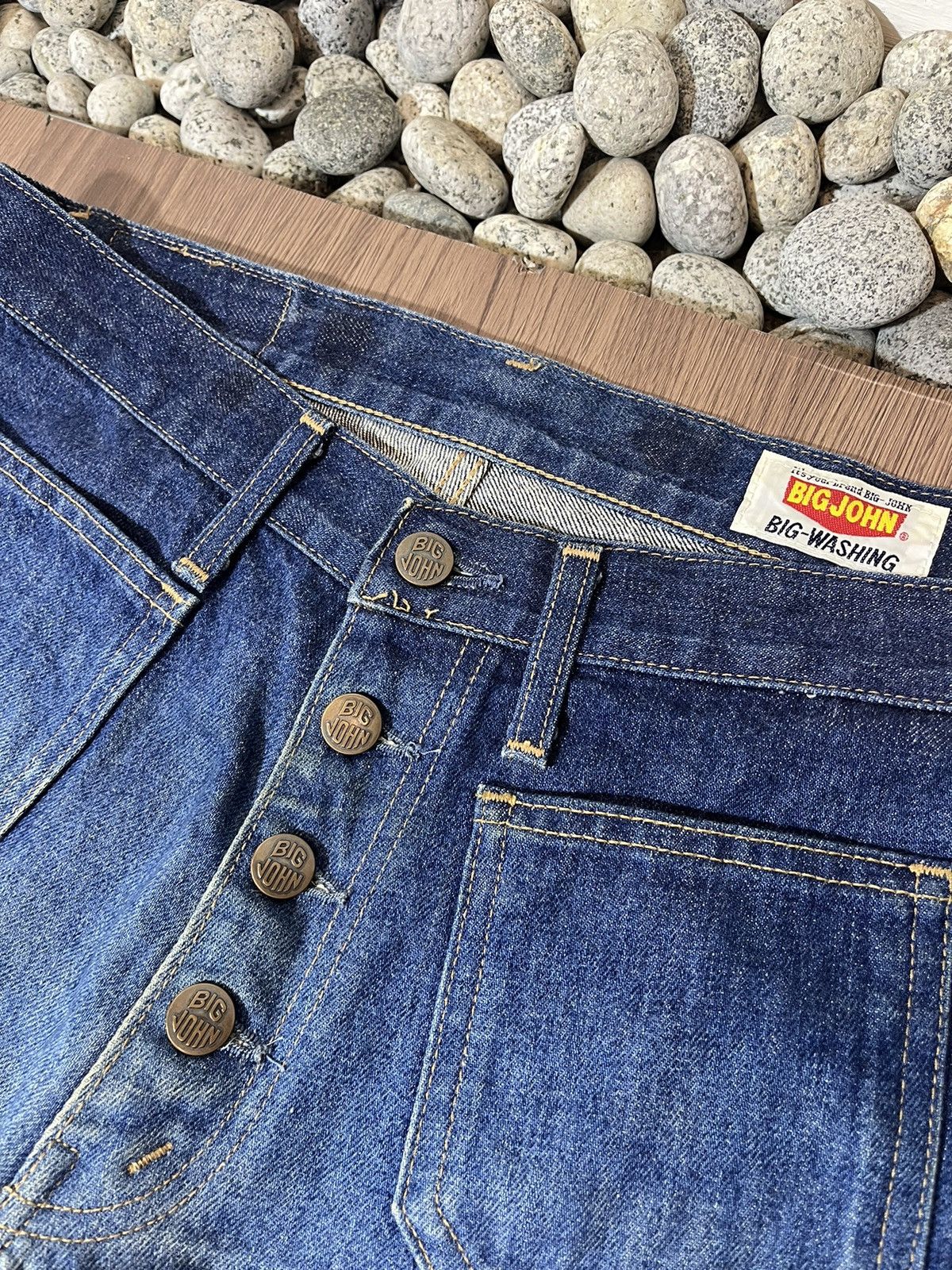 Big John Big John Vintage Washed Bush Button Up Bell Bottom Jeans Size US 32 / EU 48 - 9 Thumbnail