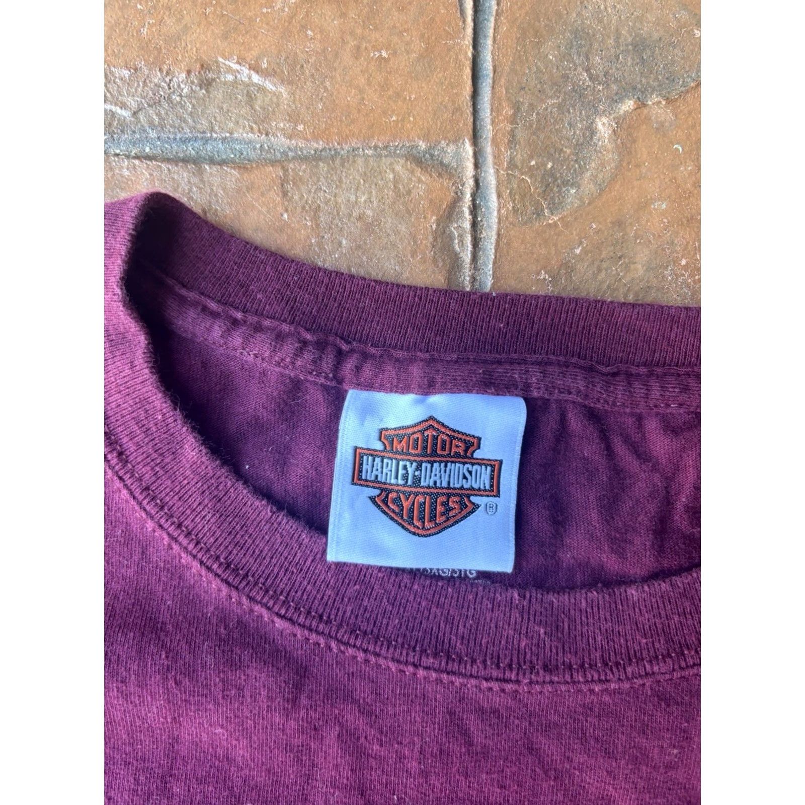 Harley Davidson VINTAGE Harley-Davidson Smokey Mountain Pigeon Forge Tennessee T-Shirt 3XL Men Maroon Short Sleeve Crew Neck Graphic Print Double-Sided Size US XL / EU 56 / 4 - 3 Thumbnail