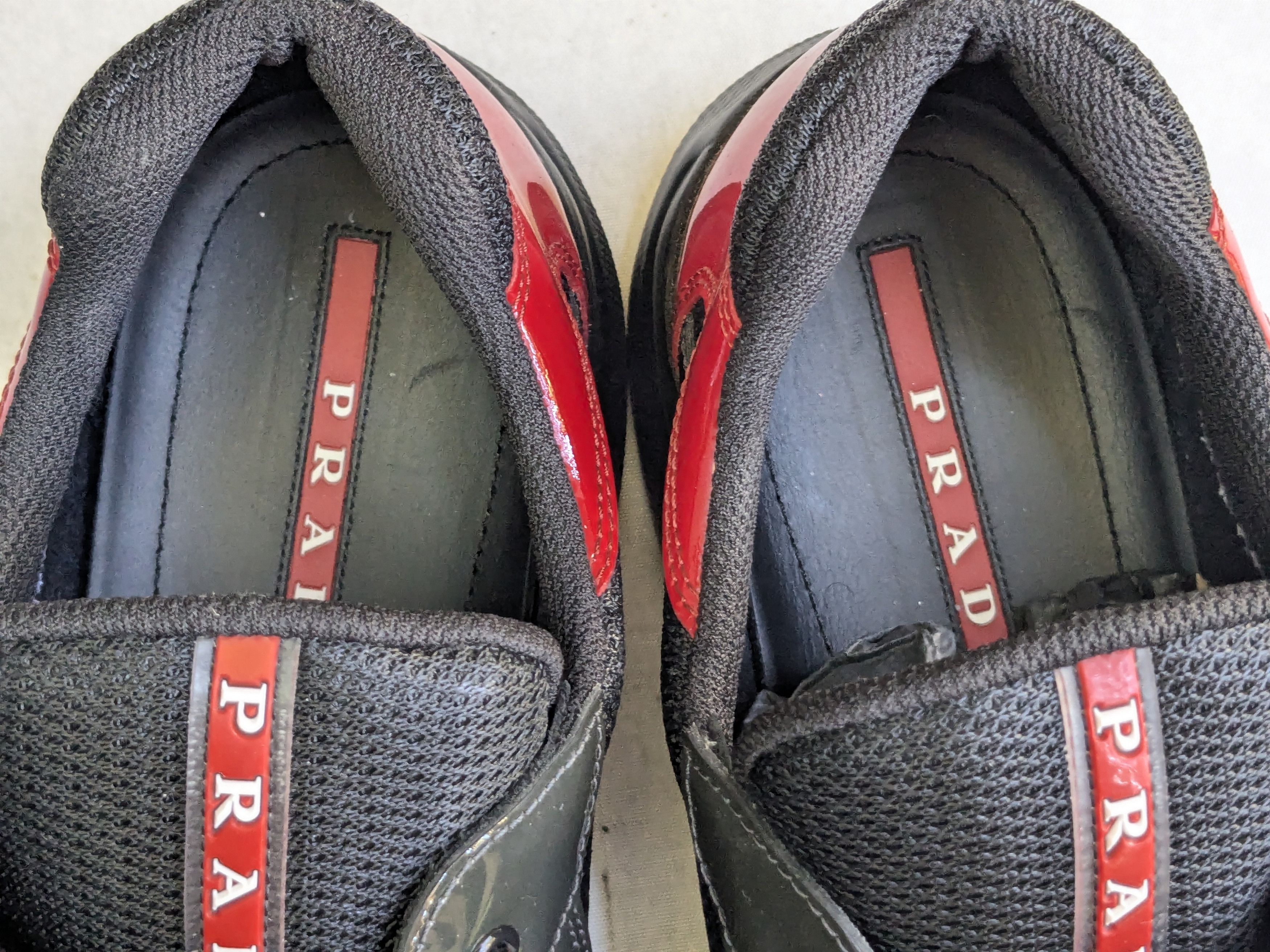 Prada Prada America's Cup Sneakers Gray Black Red Patent 10 Size US 10 / EU 43 - 7 Thumbnail