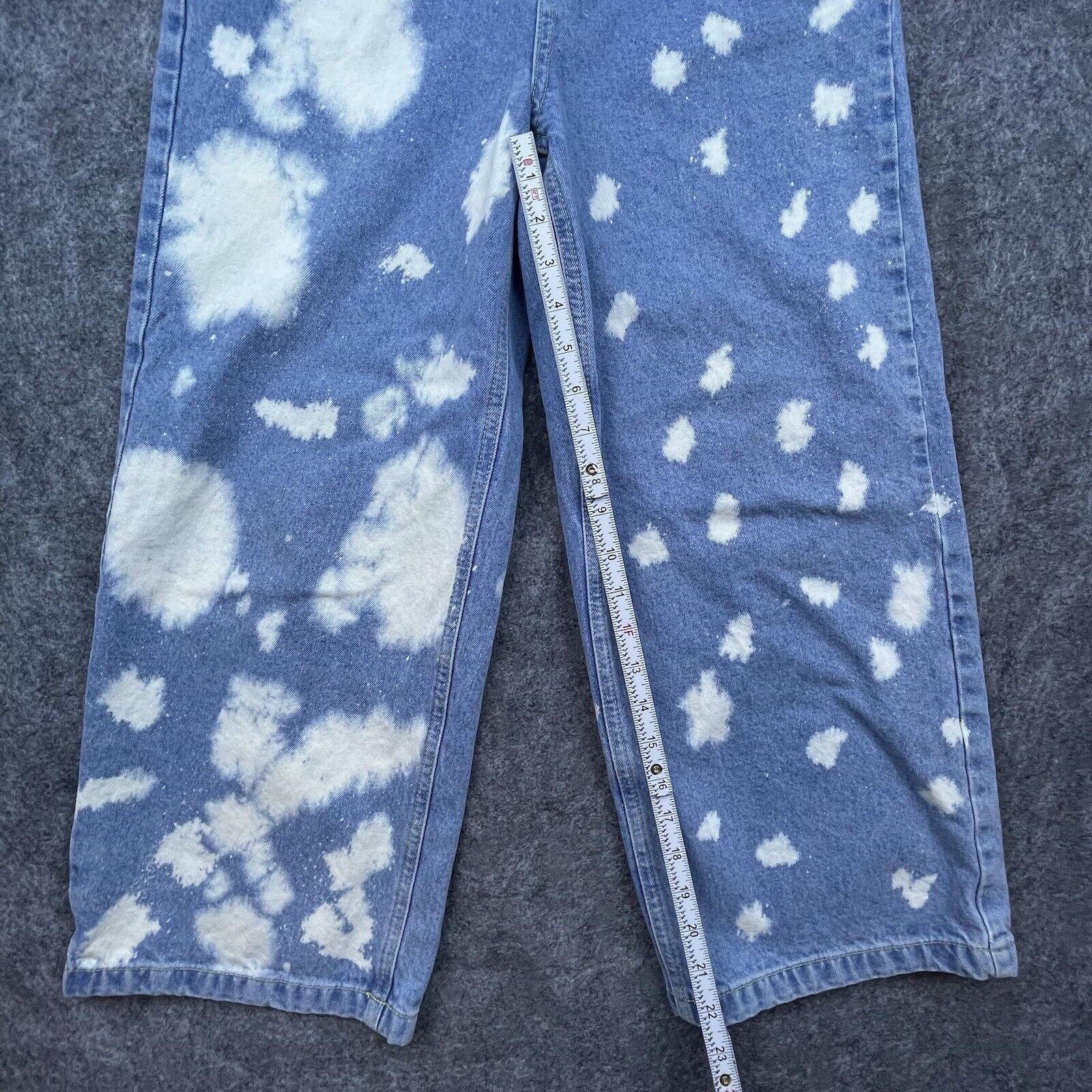 The Ragged Priest Ragged Jeans Women 28 Bleach High Rise Baggy Wide Streetwear Size 28" / US 6 / IT 42 - 5 Thumbnail