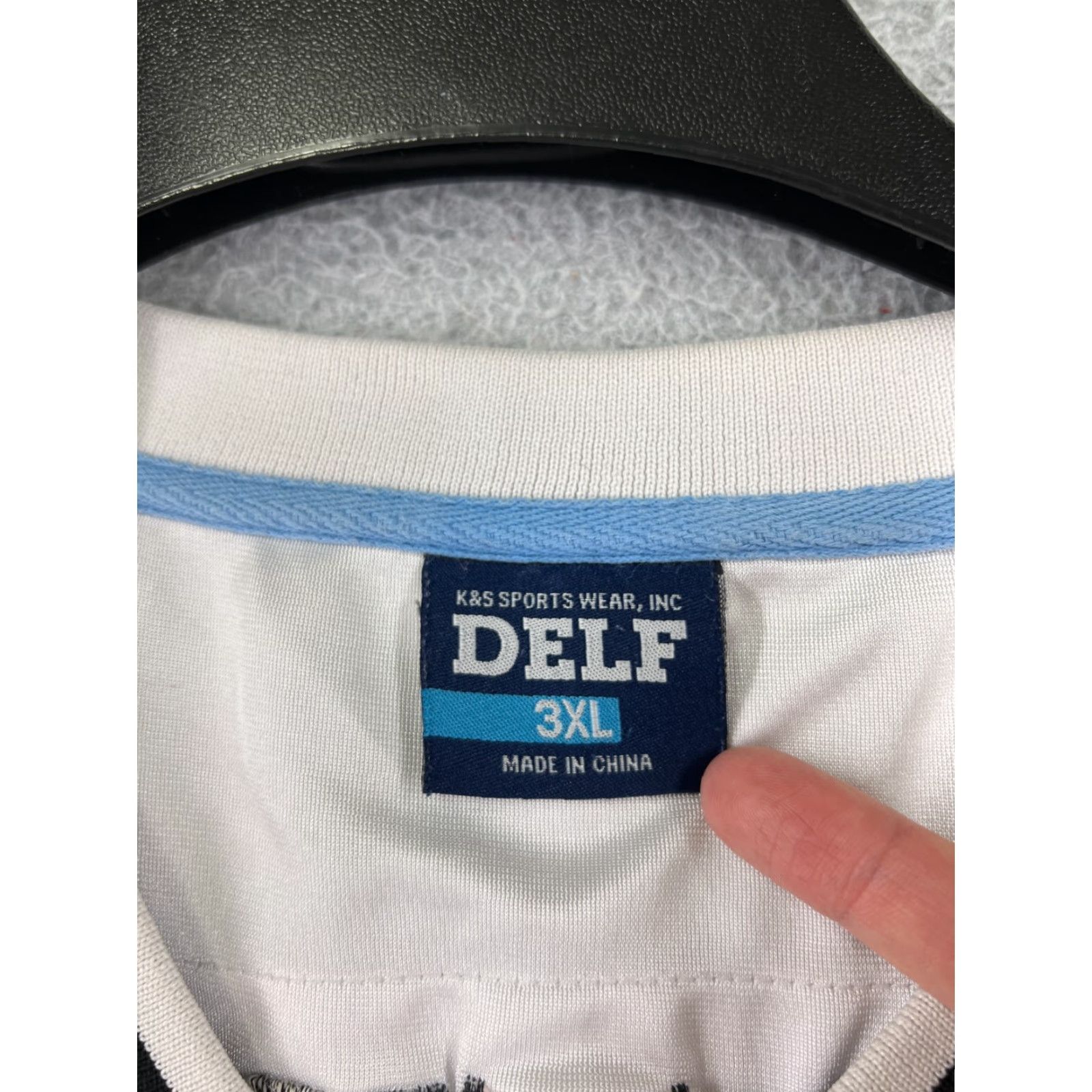 Vintage VINTAGE DELF Jerseys Adult 3XL White Nike Shirt? Size ONE SIZE - 2 Thumbnail
