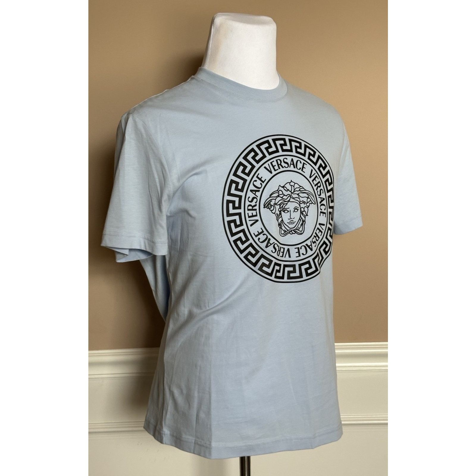 Versace Versace Medusa Print Light Blue Jersey T-Shirt L 1011861 Size US L / EU 52-54 / 3 - 2 Thumbnail