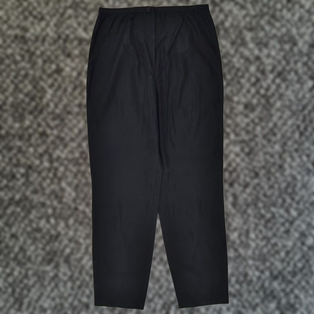 Vintage VINTAGE L'ALTRA MODA Womens Pegged Suit Trousers Black Acrylic W30 L28 IT 46 Large Size 36" / US 14 / IT 50 - 1 Thumbnail