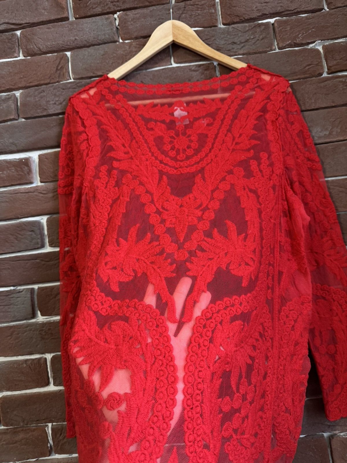 Jean Paul Gaultier Vintage 90s Jean Paul Gaultier Floral Lace Mesh LS TOP JP 44 Size M / US 6-8 / IT 42-44 - 6 Thumbnail