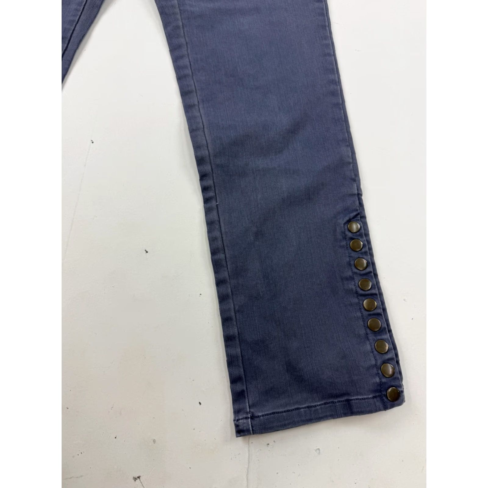 Soft Surroundings Soft Surroundings Jeans Womens Small Blue Slim Straight Elastic Waist Button Hem Size 28" / US 6 / IT 42 - 3 Thumbnail