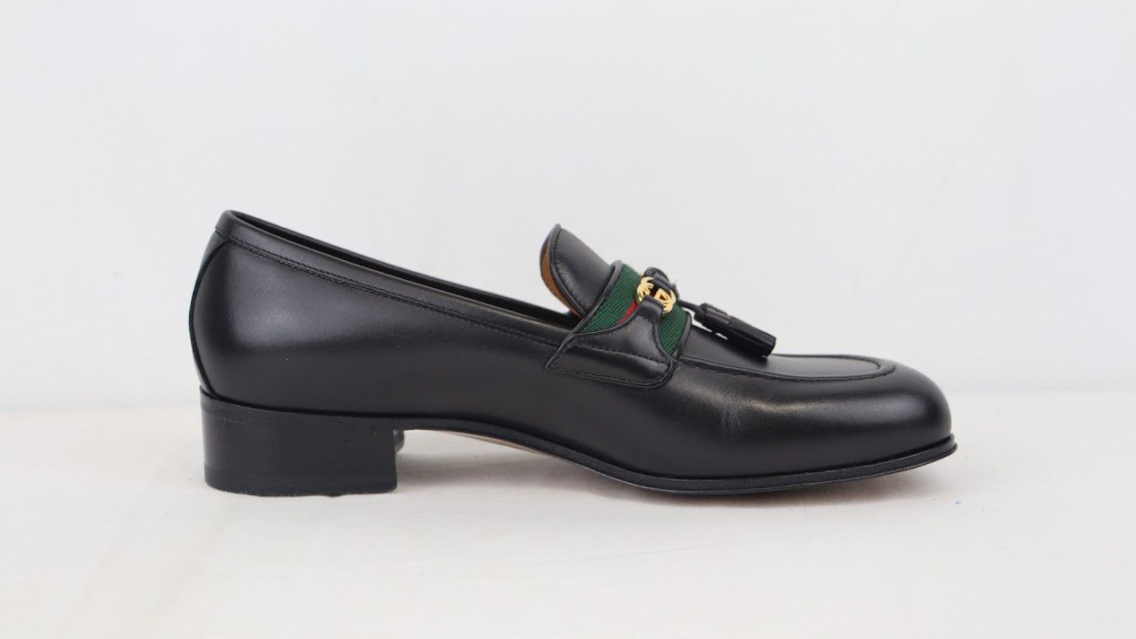 Gucci o1rshd1 Jakarta/NS Gucci Moccasin Leather in Black Size US 7 / IT 37 - 6 Thumbnail