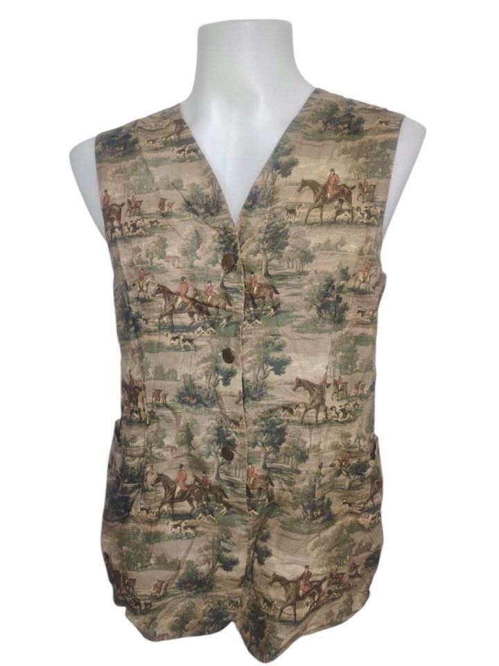 Vintage Vintage tapestry vest fullprint horses Size US M / EU 48-50 / 2 - 1 Thumbnail
