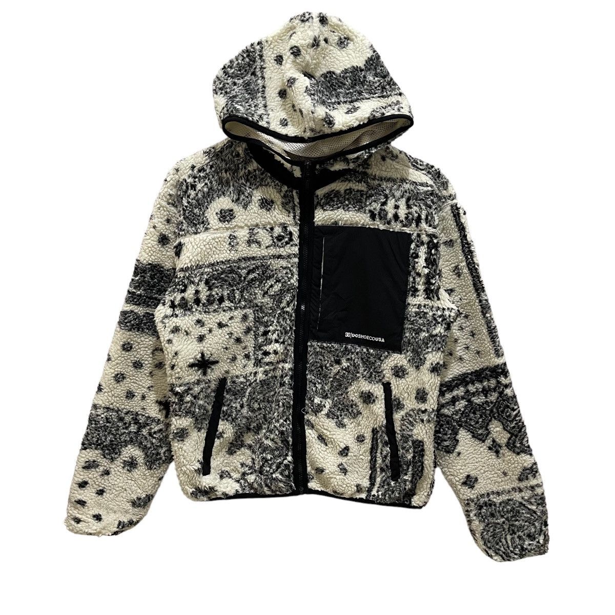 DC DCSHOECOUSA Skateboard Aztec Design Shearling Hoodie Jacket Size US S / EU 44-46 / 1 - 1 Thumbnail