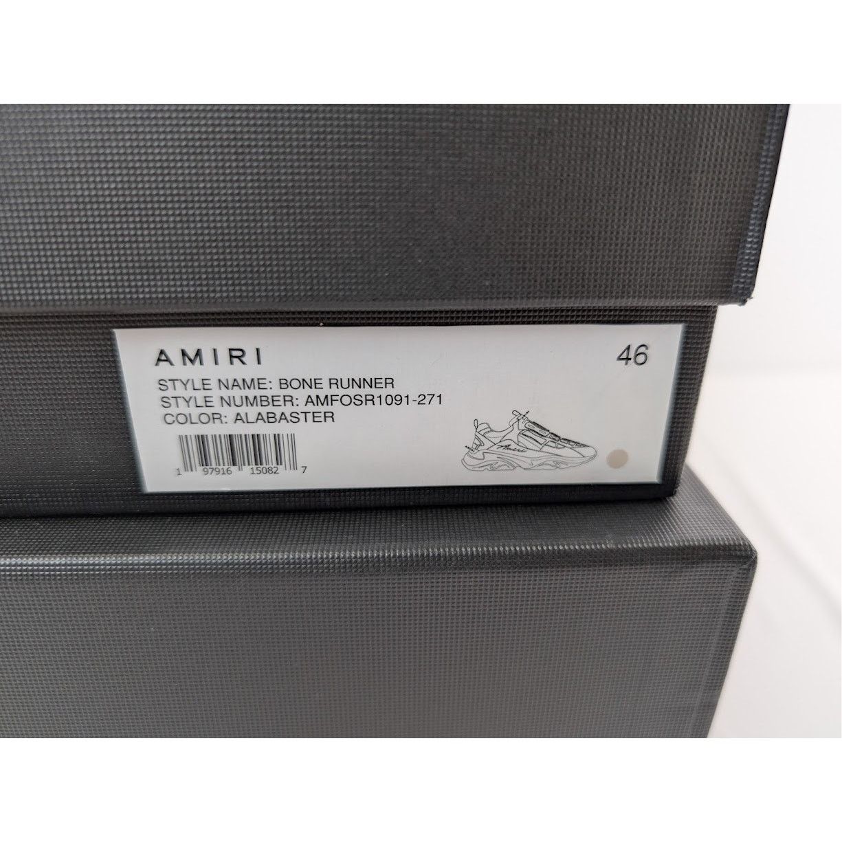 Amiri o1rshd1 Bone Runners Sneakers in Alabaster Size US 13 / EU 46 - 21 Thumbnail