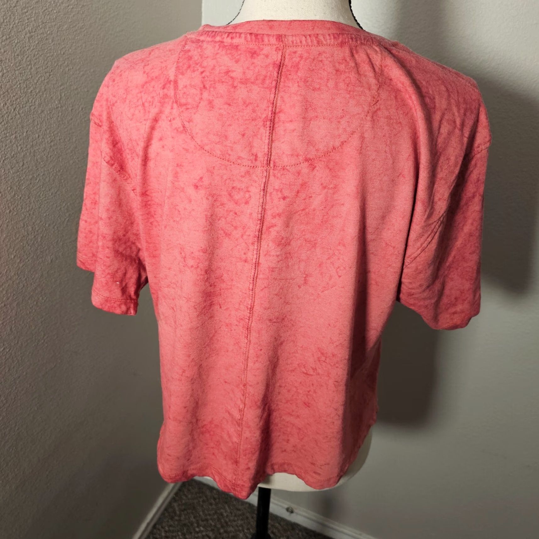 Vintage VINTAGE Pressbox Women's Cropped T-Shirt Red L Short Sleeve Crew Neck Shirt Size L Woman Size L / US 10 / IT 46 - 3 Thumbnail