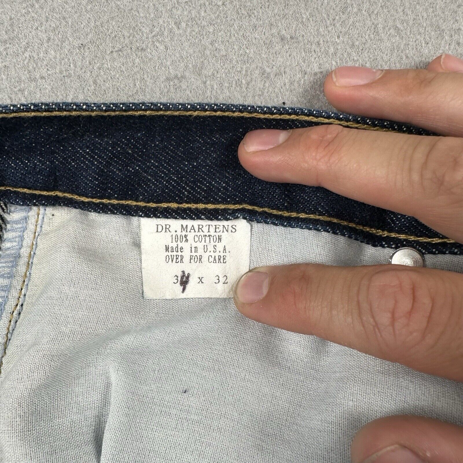 Dr. Martens Dr Marten Air Wair Straight Fit Jeans Men’s 34x32 Blue Denim Size US 34 / EU 50 - 19 Thumbnail