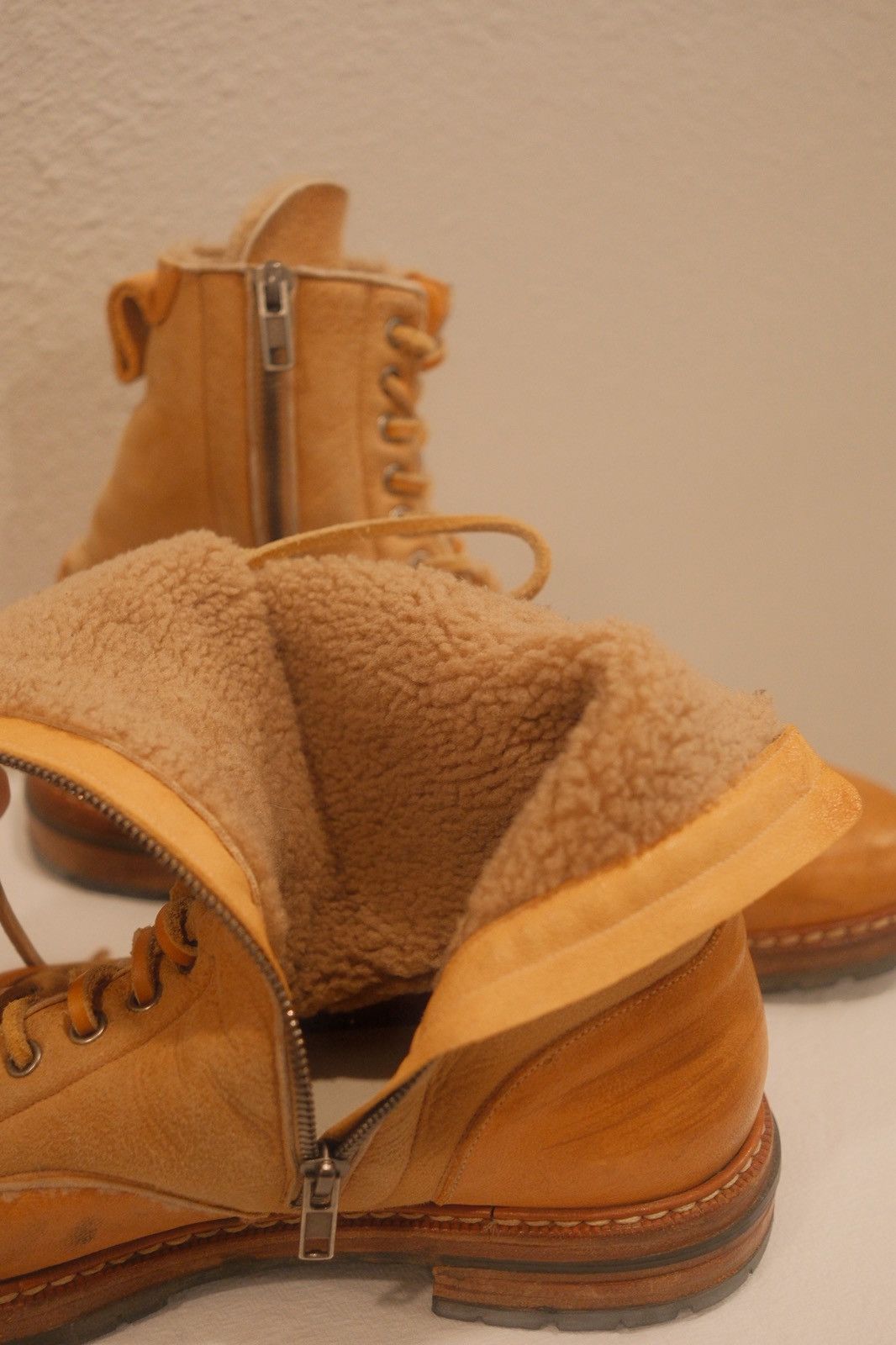 Maison Margiela FW12 Combat Shearling Boots Size US 10 / EU 43 - 4 Thumbnail