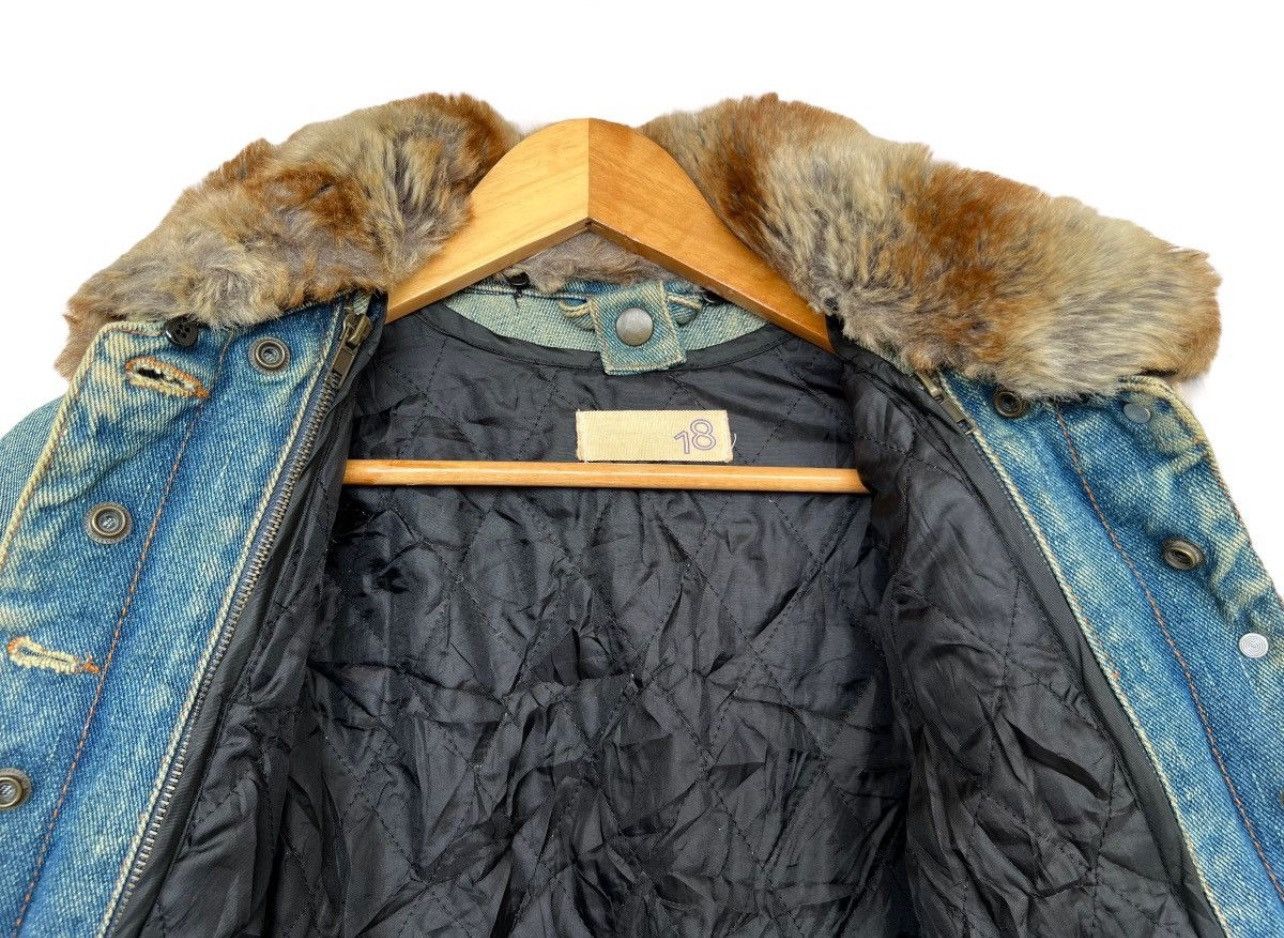 Japanese Brand Japanese Brand Fur Denim Jacket Distressed Denim Jacket S Size S / US 4 / IT 40 - 16 Thumbnail