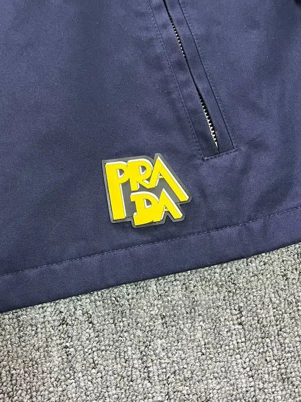 Prada Prada Men's Navy Cotton Jacket. Size US XL / EU 56 / 4 - 4 Thumbnail