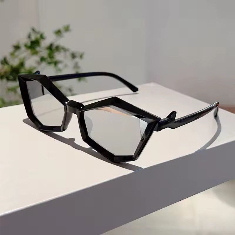 Electric Visual Irregular Rim Punk Sunglasses Size ONE SIZE - 1 Thumbnail