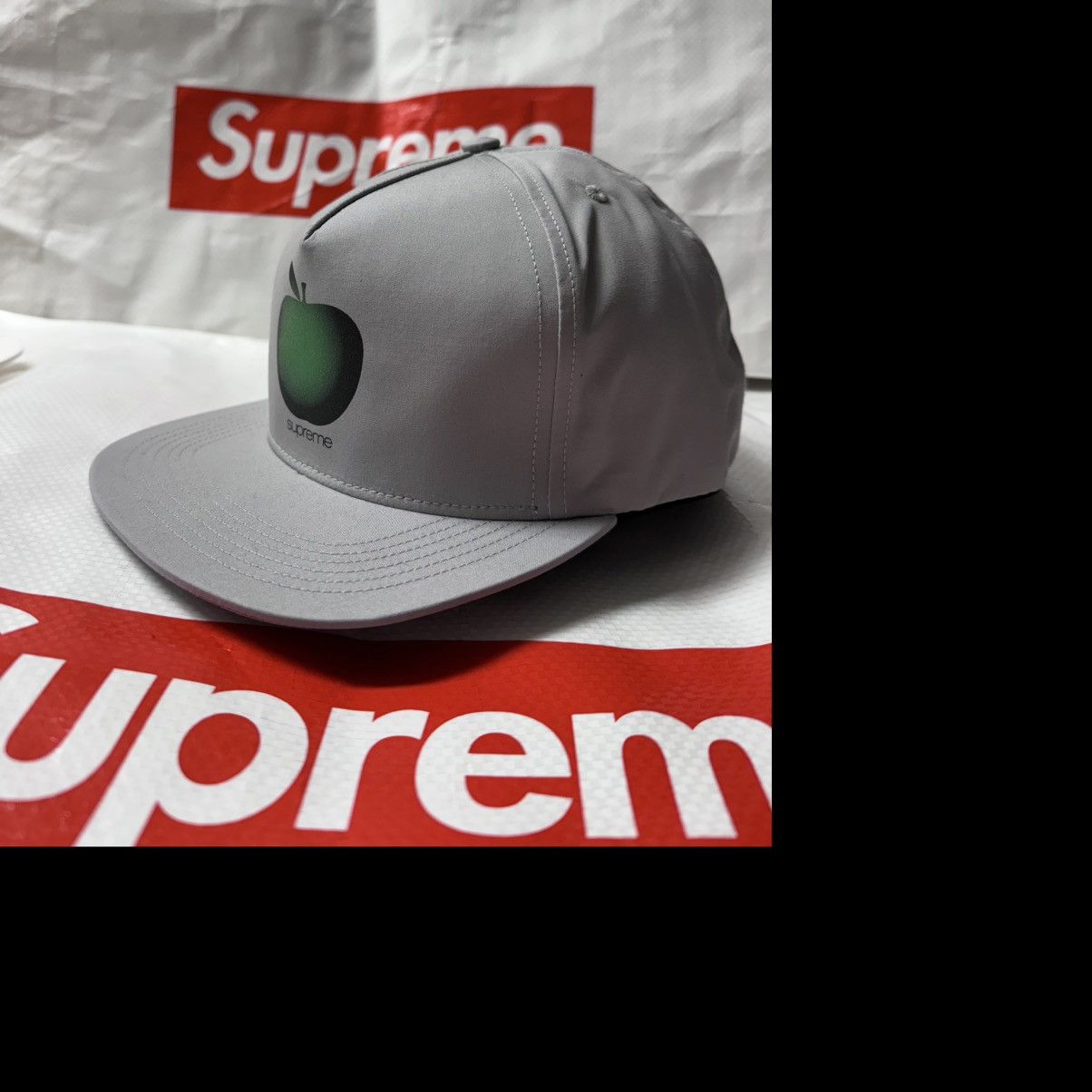 Supreme Supreme apple 5 panel camp cap grey ss 19 | Grailed