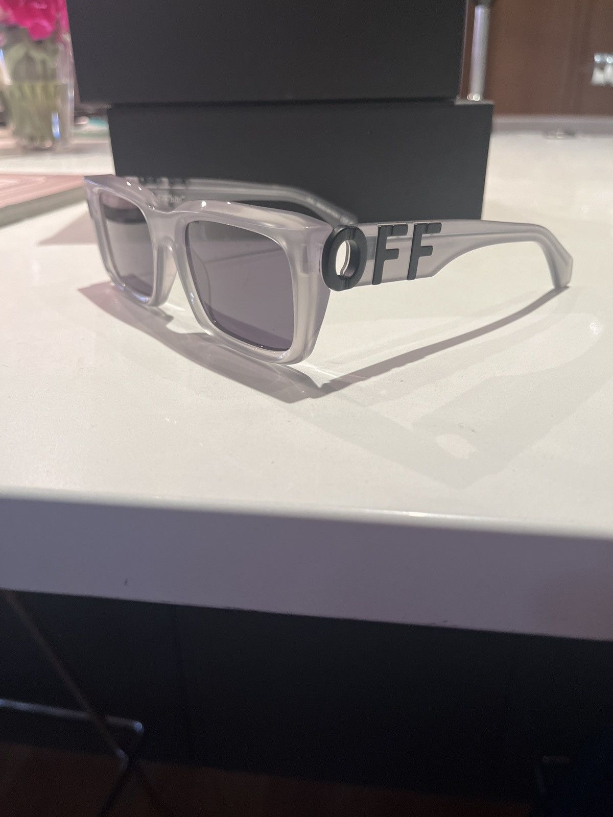 Off-White Off white grey glasses | Grailed
