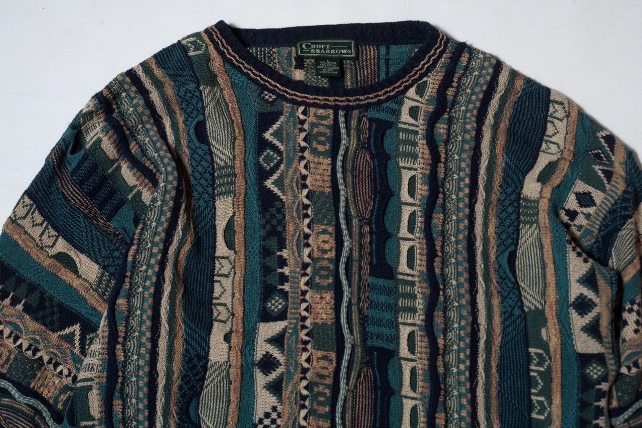 Vintage Croft&Barrow Vintage 90's Coogi Inspired Sweater Knit Size US L / EU 52-54 / 3 - 2 Thumbnail