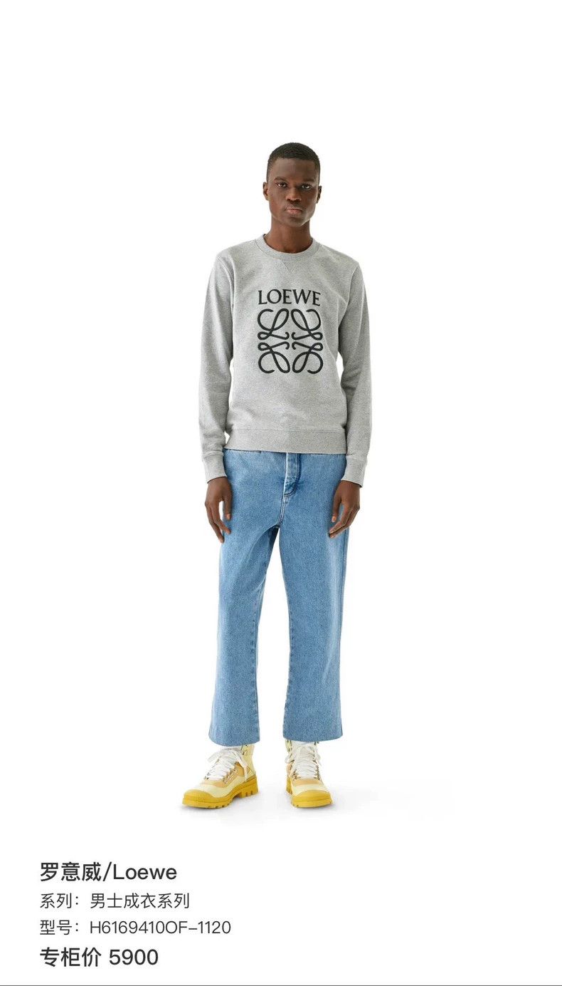 Loewe LOEWE Grey embroidered hoodie Size M / US 6-8 / IT 42-44 - 6 Thumbnail