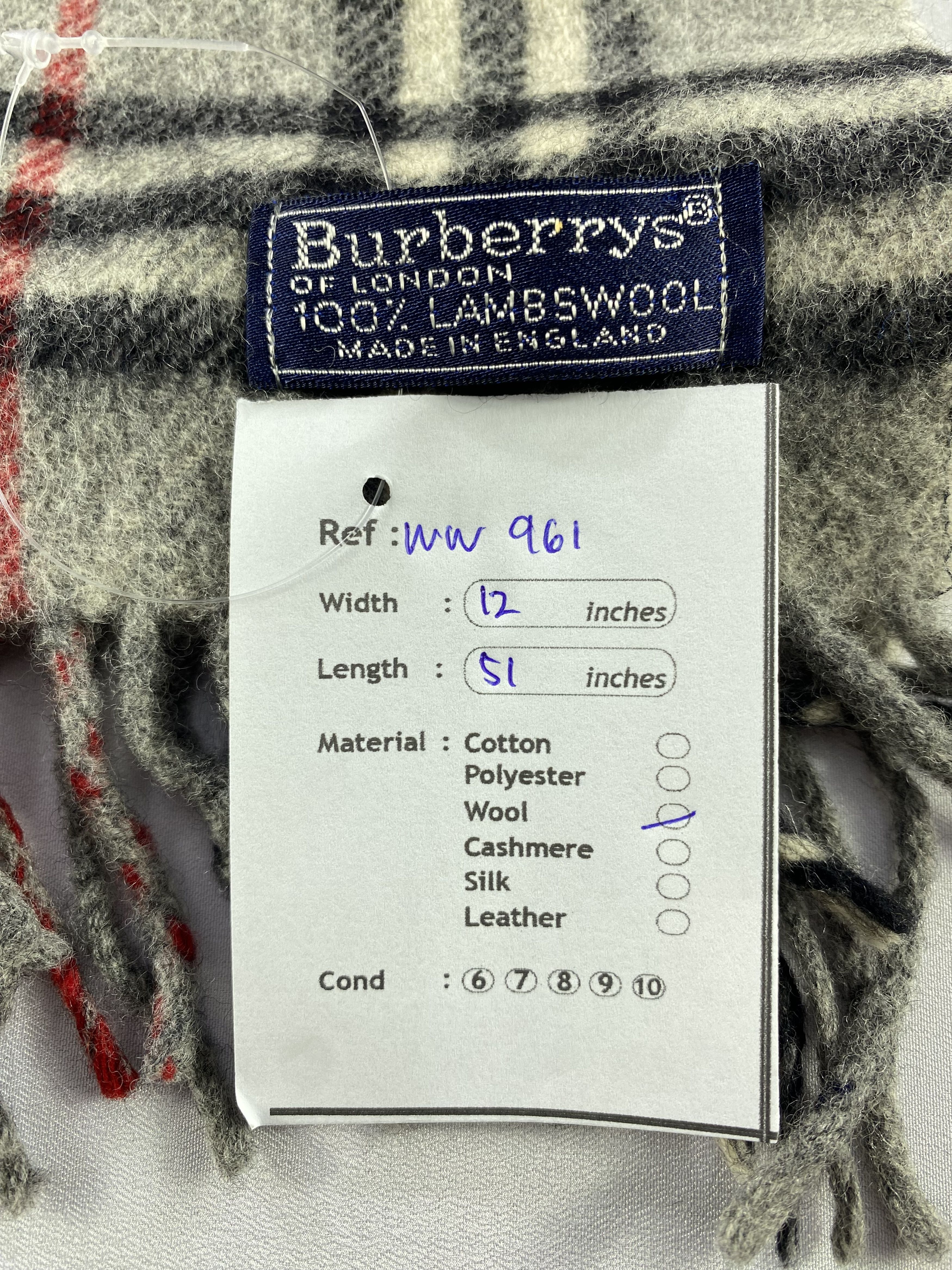 Burberry × Vintage Burberry Scarf / Muffler / Neckwear - WW961 Size ONE SIZE - 5 Thumbnail