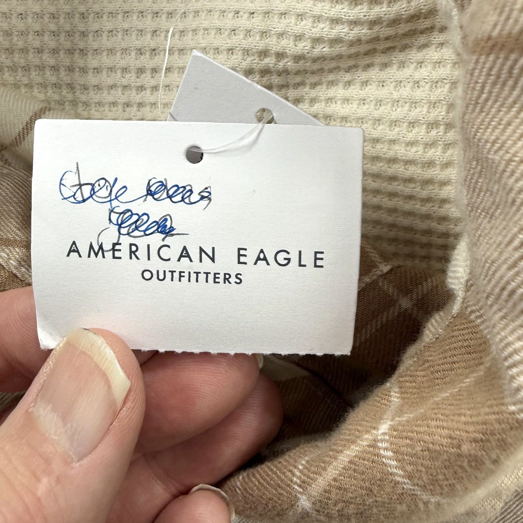 American Eagle Outfitters VINTAGE American Eagle Shirt Mens Large Brown White Plaid Lived In Thermal Lined Size US L / EU 52-54 / 3 - 5 Thumbnail