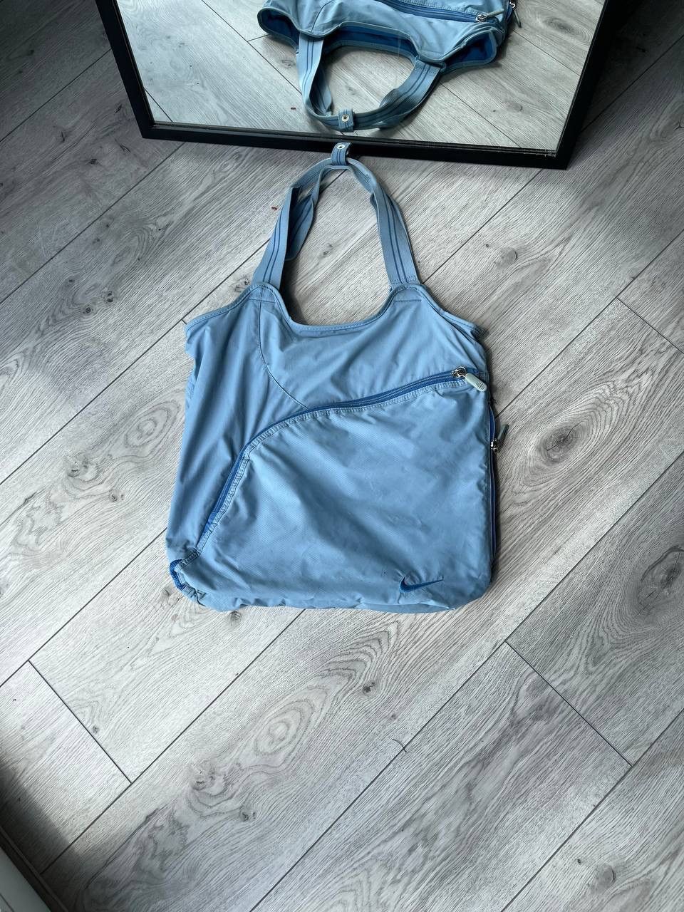 Nike Vintage Nike Swoosh Baby Blue Bag Os Size ONE SIZE - 4 Thumbnail