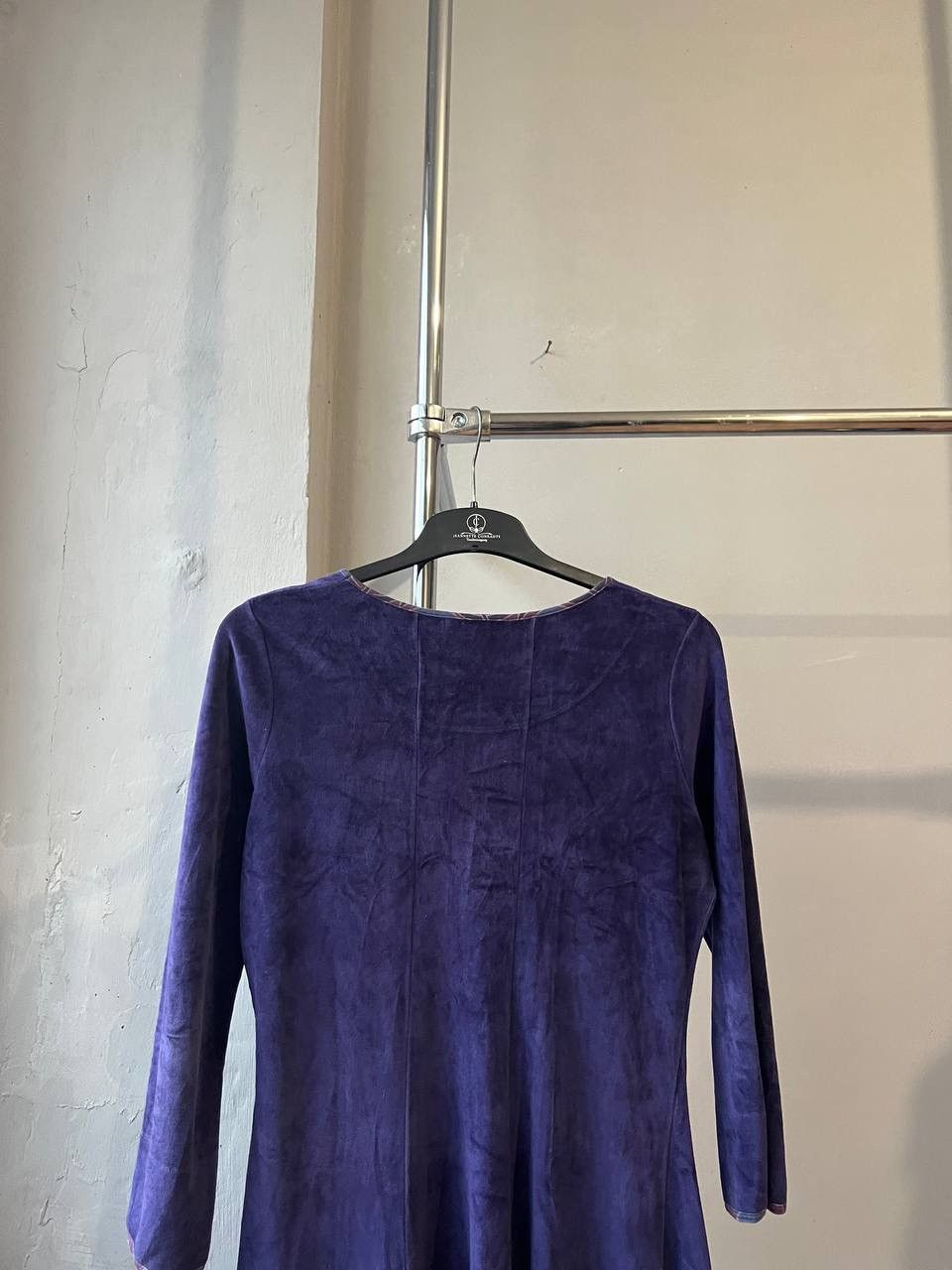 Gudrun Sjoden GUDRUN SJODEN PURPLE VELOUR ORGANIC COTTON CASUAL DRESS M Size M / US 6-8 / IT 42-44 - 9 Thumbnail